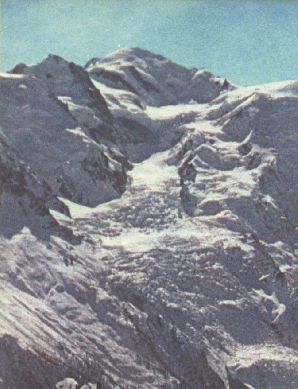 william r clark paccard balmat och de flesta andra andra alpinister tog sig upp till mont blancs topp pa nordsidan Norge oil painting art